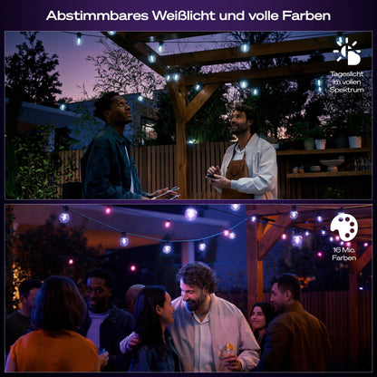 Philips Hue Festavia Globe LED-Aussenlichterkette, 14 m, 20 Lampen