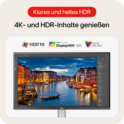 LG 27UP650K-W 27 Zoll Ultra UHD 4K Monitor - Weiss