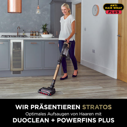 Shark Stratos Akku-Staubsauger IZ400EUTBK, kabellos, grau/roségold