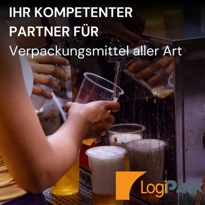 LogiPack GeRo Trinkbecher 0,2 l mit Eichstrich, PP, 1000 Stück