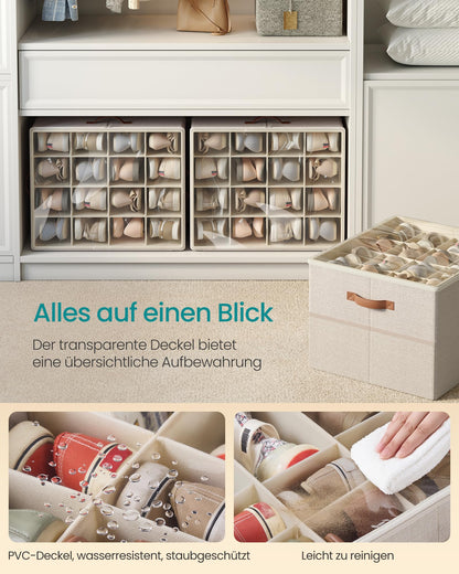 SONGMICS Schuhorganizer für 16 Paar Schuhe, cappuccinobeige