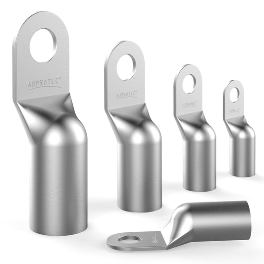 AUPROTEC Rohrkabelschuhe 35mm² M8 Unisoliert Kupfer – 100 Stk. Zur Kontaktierung von 35mm² Leitern an M8 Anschlüsse.