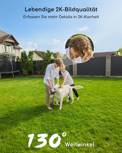 COOAU 2K Akku Überwachungskamera Aussen - 2er Set