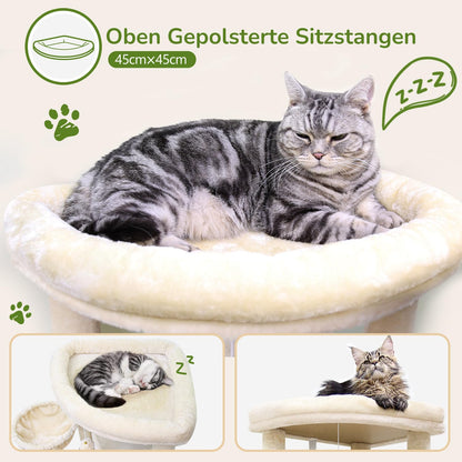 Globlazer Kratzbaum C51 Beige – 130 cm für grosse Katzen