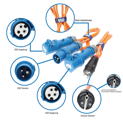 KALLE DAS KABEL EXTREME SIGNAL CEE Camping Kabeltrommel - H07BQ-F 25m