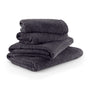möve Superwuschel Handtuch-Set 2x Duschtuch, 2x Handtuch – Dark Grey. Graue Frottierware zum Abtrocknen von Körper und Händen.