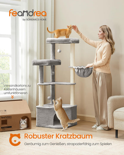 Feandrea Katzenbaum Kratzbaum PCT009G01, 140,7 cm, Taubengrau