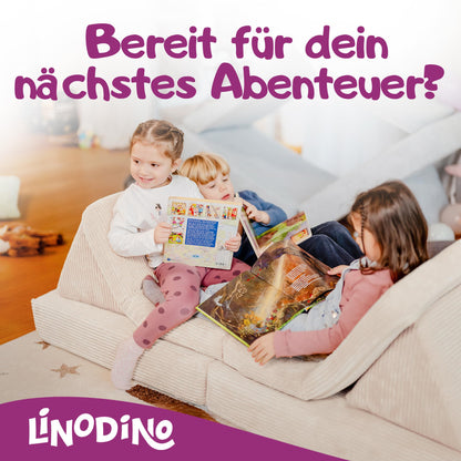 Linodino® Spielsofa Cord Kindersofa - Elfenzauber Beige