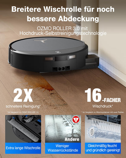 ECOVACS DEEBOT T90 PRO Omni Saugroboter mit Wischfunktion, Schwarz