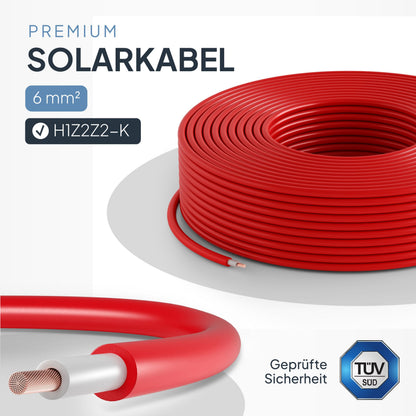 SEPO-Leitungen Solarkabel H1Z2Z2-K 6 mm², 50 m, rot