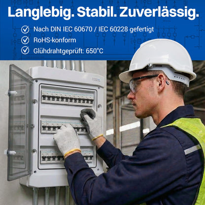 Intratec Verteilerkasten Aufputz IP65 3-reihig 36 Module Feuchtraum
