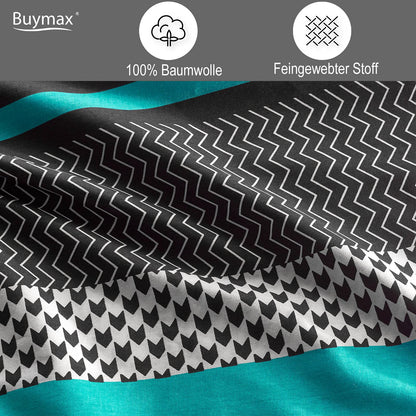 Buymax® Bettwäsche Renforcé Set – 135x200cm 4-teilig Baumwolle