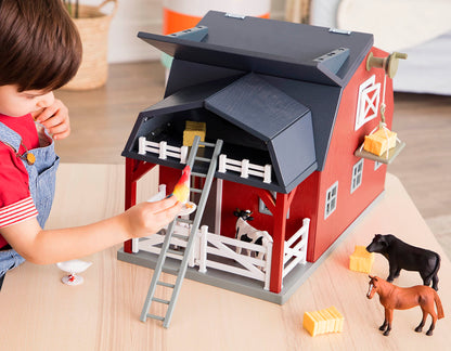 Terra by Battat Großer Pferdestall Bauernhof Holz Scheune - 20 Teile