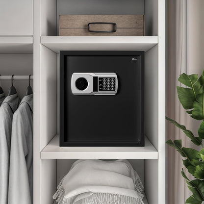 DEUBA XXL Elektrischer Tresor Safe 35x40x40cm Schwarz