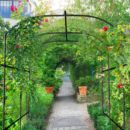 SUNYRISY Gartenbogen Rankgitter mit Ranknetz, PE-Metall, 220 cm