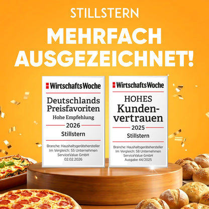 Stillstern Duo-Fry Heissluftfritteuse 8 L, 2 Kammern, 2400 W
