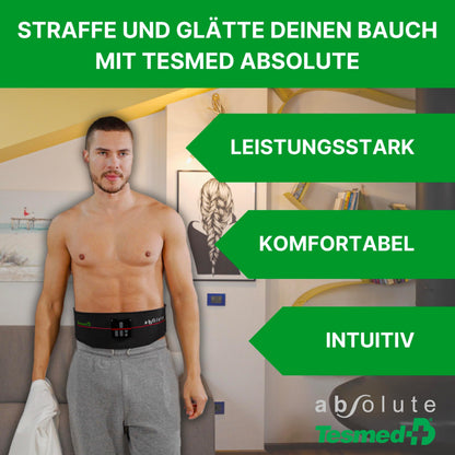 TESMED Absolute EMS-Bauchmuskeltrainer-Gürtel, kabellos