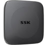 SSK Portable SSD Externe Solid State Drive 1TB – USB 3.2 Gen2. Schwarzes, rechteckiges Gehäuse. Für schnelle externe Datenspeicherung und -übertragung.