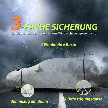 Favoto Autoabdeckung Vollgarage wasserdicht für Schrägheck 400-435 cm