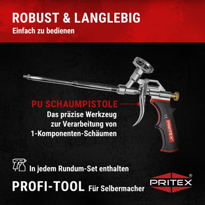 PRITEX Brunnenschaum Set 6x 750ml inkl. Pistole & Reiniger