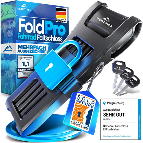 NEXTCOVER® FoldPro Hochsicherheits Faltschloss – 100 cm Halterung