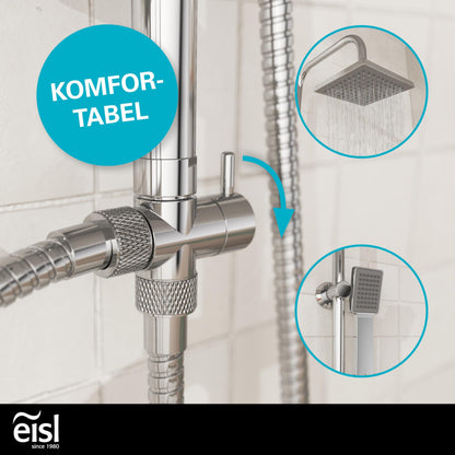 EISL EASY ENERGY Duschset 2in1 – Regendusche ohne Armatur DX12004-A