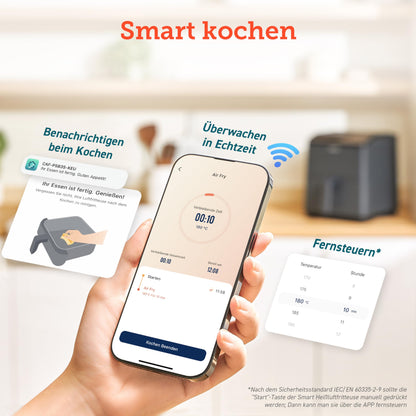 COSORI Dual Blaze Heissluftfritteuse - 6.4L WiFi Dunkelgrau
