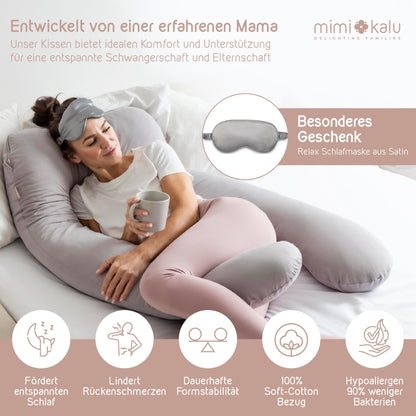 mimi kalu® DAS ORIGINAL Seitenschläferkissen mit Memory Foam