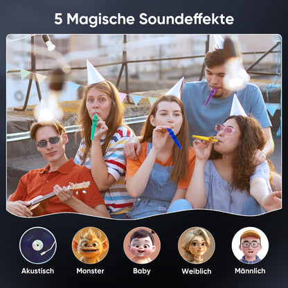 Wowstar Karaoke Maschine mit 2 Mikrofonen, Bluetooth Lautsprecher