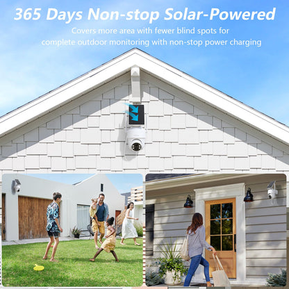 GALAYOU R1 Überwachungskamera Aussen mit Solarpanel, 2K, WLAN, Akku