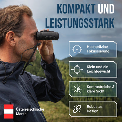 ZIRBITZ® HD Fernglas 8x25 – kompaktes Taschenfernglas