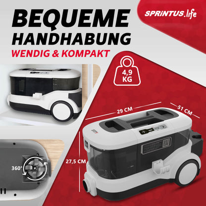 SPRiNTUS SPOTTY Nasssauger Polster- & Teppichreiniger – 170mbar