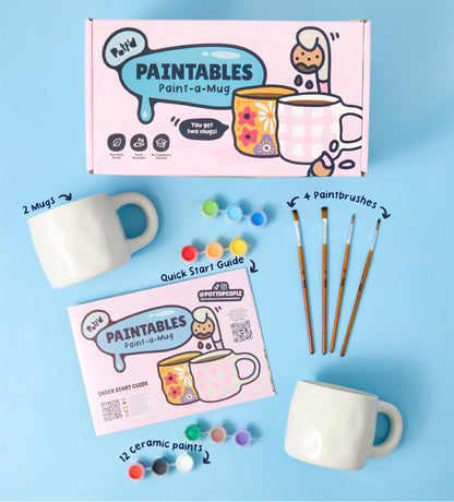Pott'd Paintables Tassen-Malset – Keramik-Tassen zum Bemalen