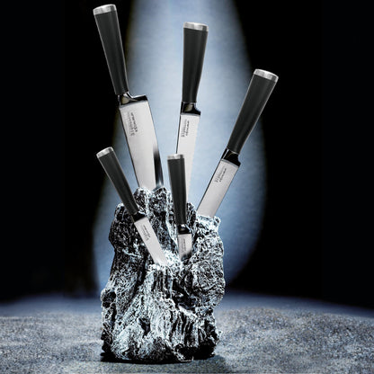 STONELINE EXCALIBUR Messerblock-Set 5-tlg. Felsform