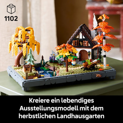 LEGO Icons Herbstlicher Landhausgarten 11372 – Bauset für Erwachsene