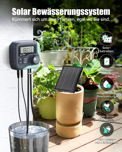 RAINPOINT Solar Bewässerungssystem 15P, automatische Tropfbewässerung