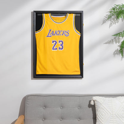 Walasis Trikotrahmen 70x90 XL Trikots 3D Objektrahmen – Schwarz