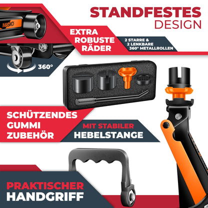 MASKO Wagenheber hydraulisch 2.5T Rangierwagenheber – Flach