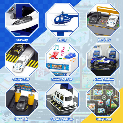 FORMIZON 5 Stockwerke Parkhaus Feuerwehr Polizei – Blau