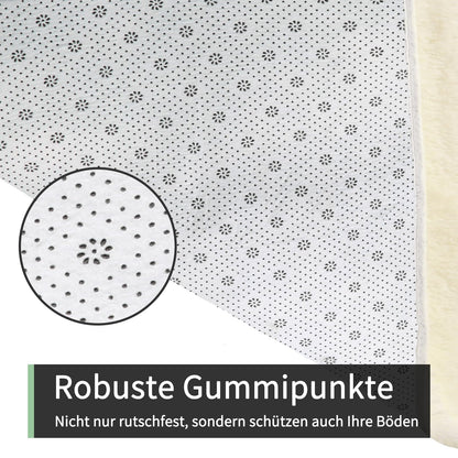 Sour Lemon Hochflor Teppich – Creme Wohnzimmer, 160x230 cm