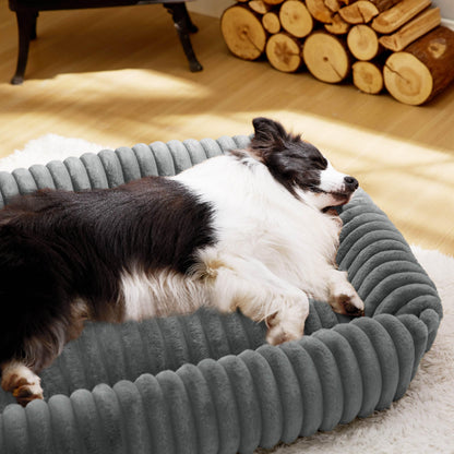 BEDSURE Orthopädisches Hundebett gross - Grau, 109x76x20cm