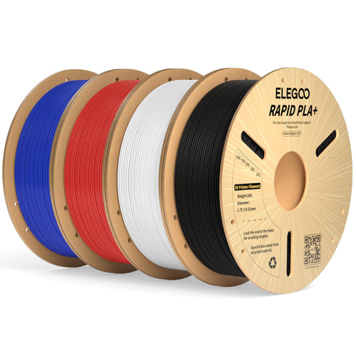 ELEGOO High Speed PLA+ 3D Drucker Filament 1.75mm - 4kg Spule. 4kg Spule 1.75mm Filament zur zügigen additiven Fertigung.