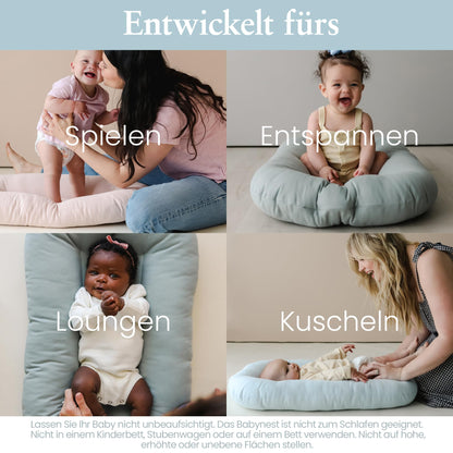 Snuggle Me Babynest 0-9 Monate Bio-Baumwolle - Birch