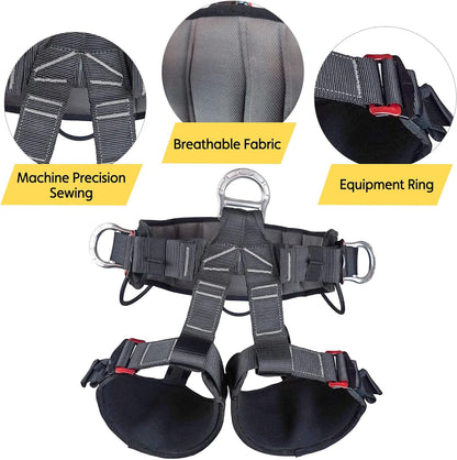 SOB Bergsteiger-Klettergurt Halbkörpergurt – Polyester verdickt