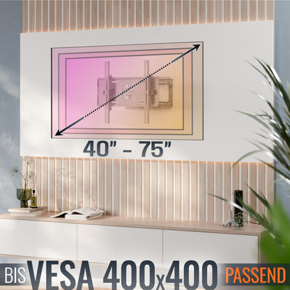 RICOO R23-F TV Wandhalterung schwenkbar neigbar 40-75 Zoll bis 95 kg