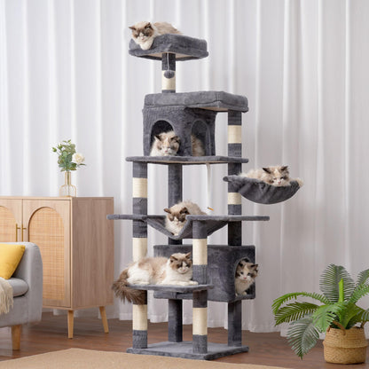 Heybly mehrstöckiger Kratzbaum HCT036G - 178 cm, rauchgrau