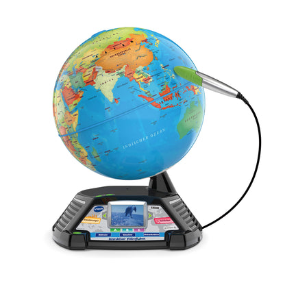 VTech Interaktiver Videoglobus – Digitale Lern-Weltkugel Deutsch