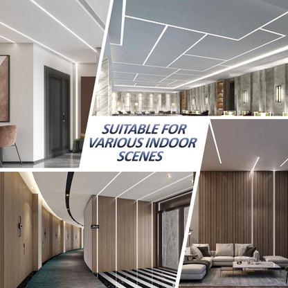 LED Trockenbauprofil Aluminium 2M für 20mm Streifen – 10er Set