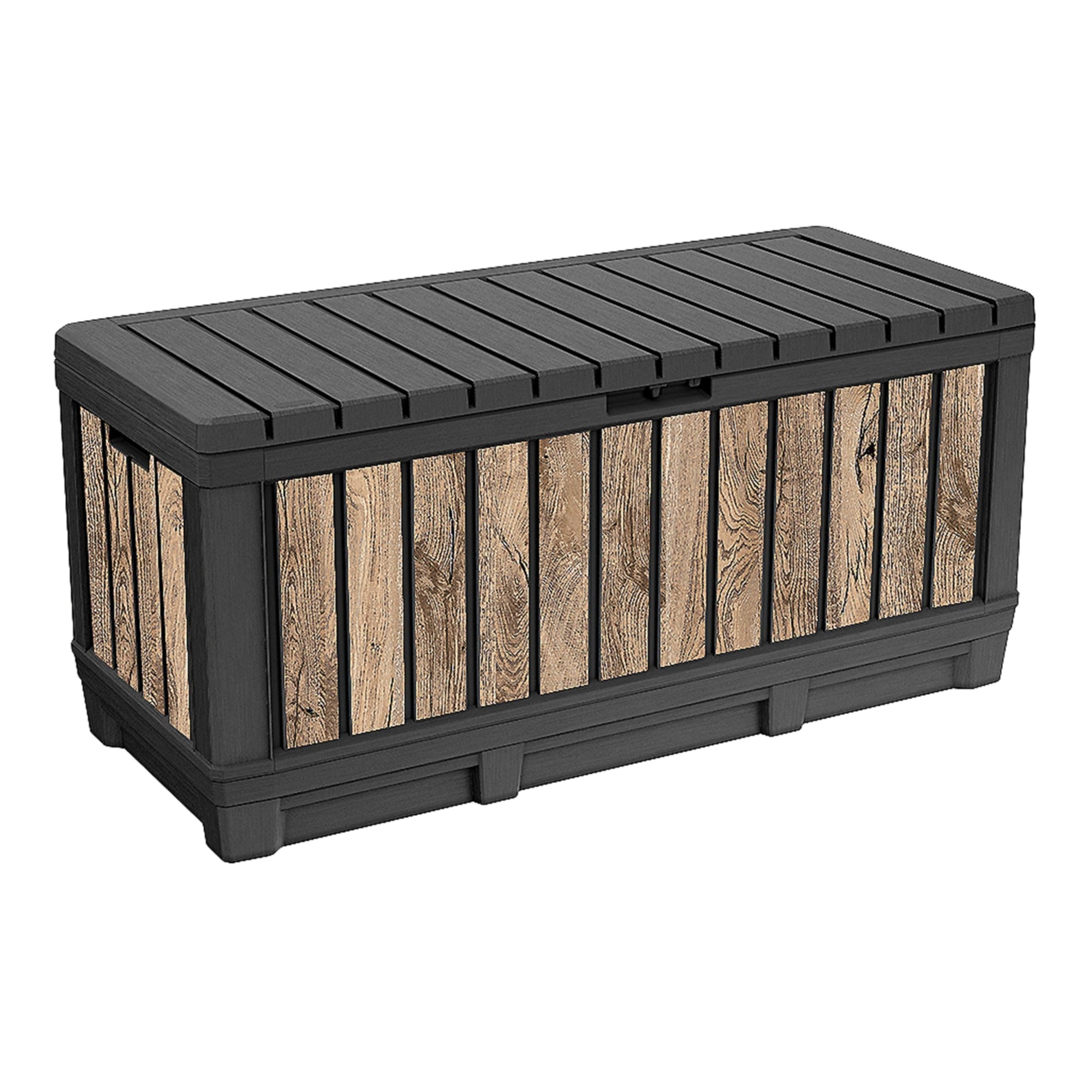 Koll Living Gartenbox Kentwood 350 Liter, Holzoptik Pinie, Sitzbank
