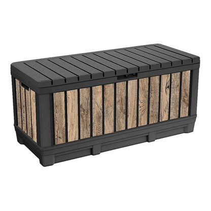Koll Living Gartenbox Kentwood 350 Liter, Holzoptik Pinie, Sitzbank